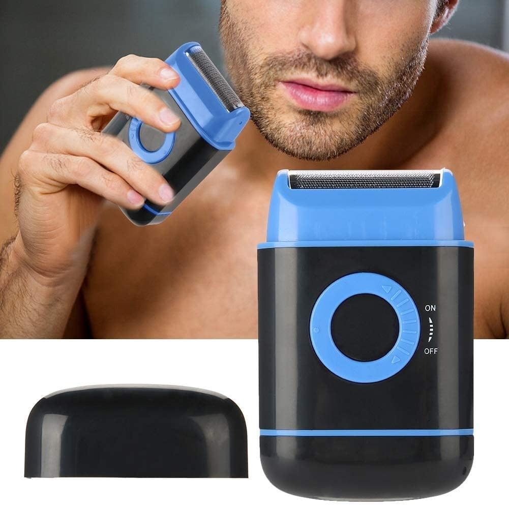 JYYBN Electric Shaver for Men, Portable Travel Ultra-Thin Foil Pop-up Beard Trimmer Battery Shavers Razor for Shaving, Showerproof Cordless Rotary Razor for Men Husband Boyfriend Birthday Christmas