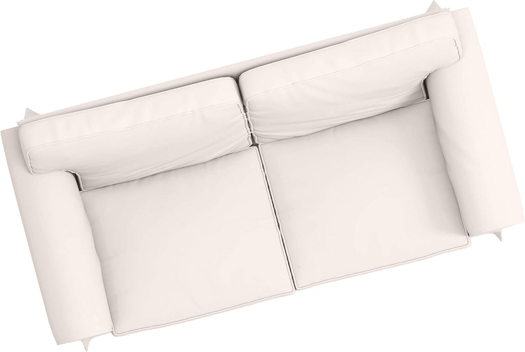 Sofa Covers Compatible with IKEA Ektorp 2 Seat Loveseat Sofa Slipcovers (Polyester Beige, Ektorp Loveseat)