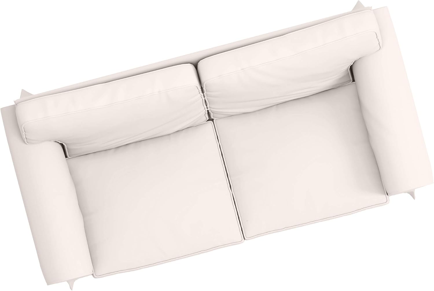 Sofa Covers Compatible with IKEA Ektorp 2 Seat Loveseat Sofa Slipcovers (Polyester Beige, Ektorp Loveseat)
