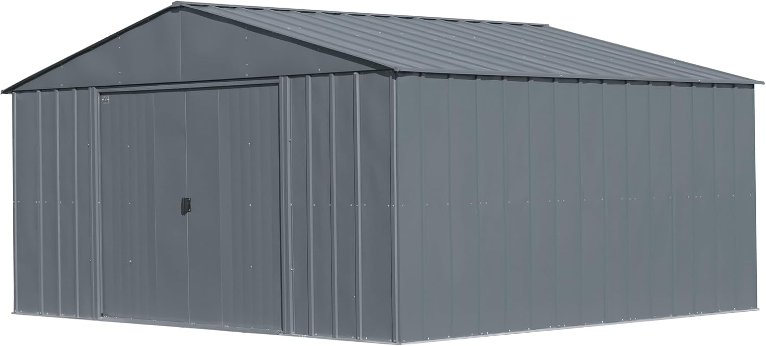 Arrow Classic Metal Shed, 12 x 12, Charcoal