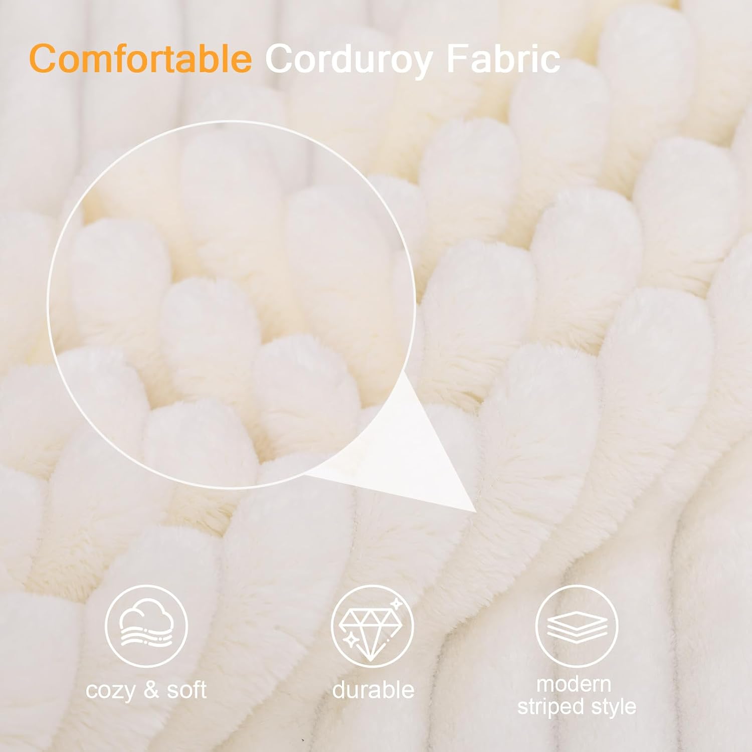 COMAX Convertible Sofa Bed, Folding Floor Couch Corduroy Fold Out Couch Bed Futon Sleeper Mattress with Pillows, Boneless Sofa Comfy Lounge Loveseat for Living Room Bedroom, Plush Beige
