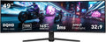 49 Inch Ultrawide Curved Gaming Monitor, Dual QHD 5120×1440 32:9, 165Hz 1ms, HDR, G-Sync & FreeSync Compatible, 1500R VA Display, Low Blue Light, HDMI & DP, Height Adjustable, VESA Mountable