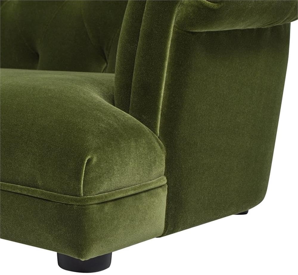 Jennifer Taylor Home Kiki 36.5' Chesterfield Medium Size Dog Sofa Bed, Olive Green Performance Velvet