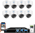 GW Security 16 Channel H.265+ PoE 12MP NVR 4K Security Camera System with 8 x 4K (8MP) Face Recognition/Human/Vehicle Detection Outdoor Indoor Microphone Dome IP Camera, 10+ Smart AI Functions