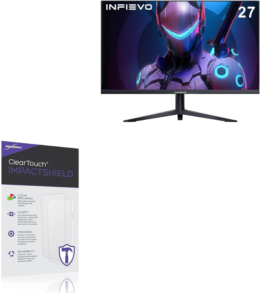 BoxWave Screen Protector Compatible with INFIEVO Gaming Monitor QHD Wide 1440p - ClearTouch ImpactShield (2-Pack), Impenetrable Screen Protector Flexible Film