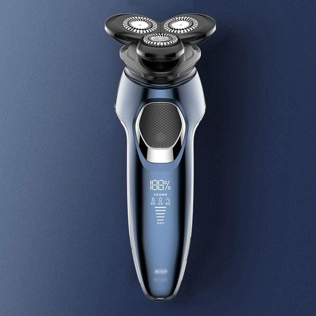 Electric Razor, Electric Shavers for Men, Dry Wet Waterproof Mens Rotary Facial Shaver, Face Shaver Cordless Travel USB Rechargeable with Beard Trimmer LED Display for Shaving Husband Dad
