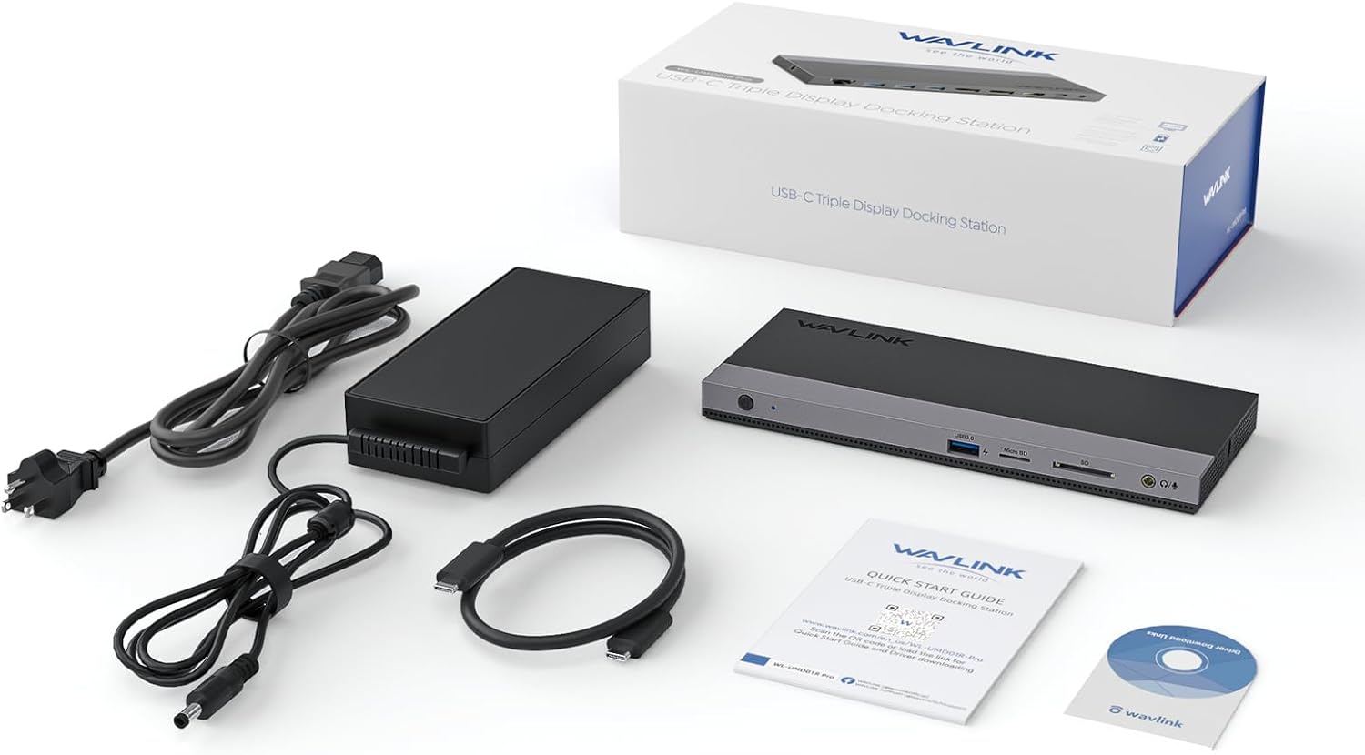 Laptop Docking Station, Docking Station 3 Monitors with 2* DP+HDMI, 4K@144Hz,130W PD Charger, 4* USB 3.0, Audio, Gigabit Ethernet, TF/SD for Lenovo,HP,Dell, Windows System Computer