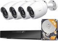 ARENTI 8MP PoE IP Camera Outdoor, 4K Bullet Surveillance Cameras for Home Security, Human/Vehicle/Pet/Package Detection, 4Pack POE Security Cameras Wired, H.265 8CH NVR with 2TB HDD for 24/7 Recording