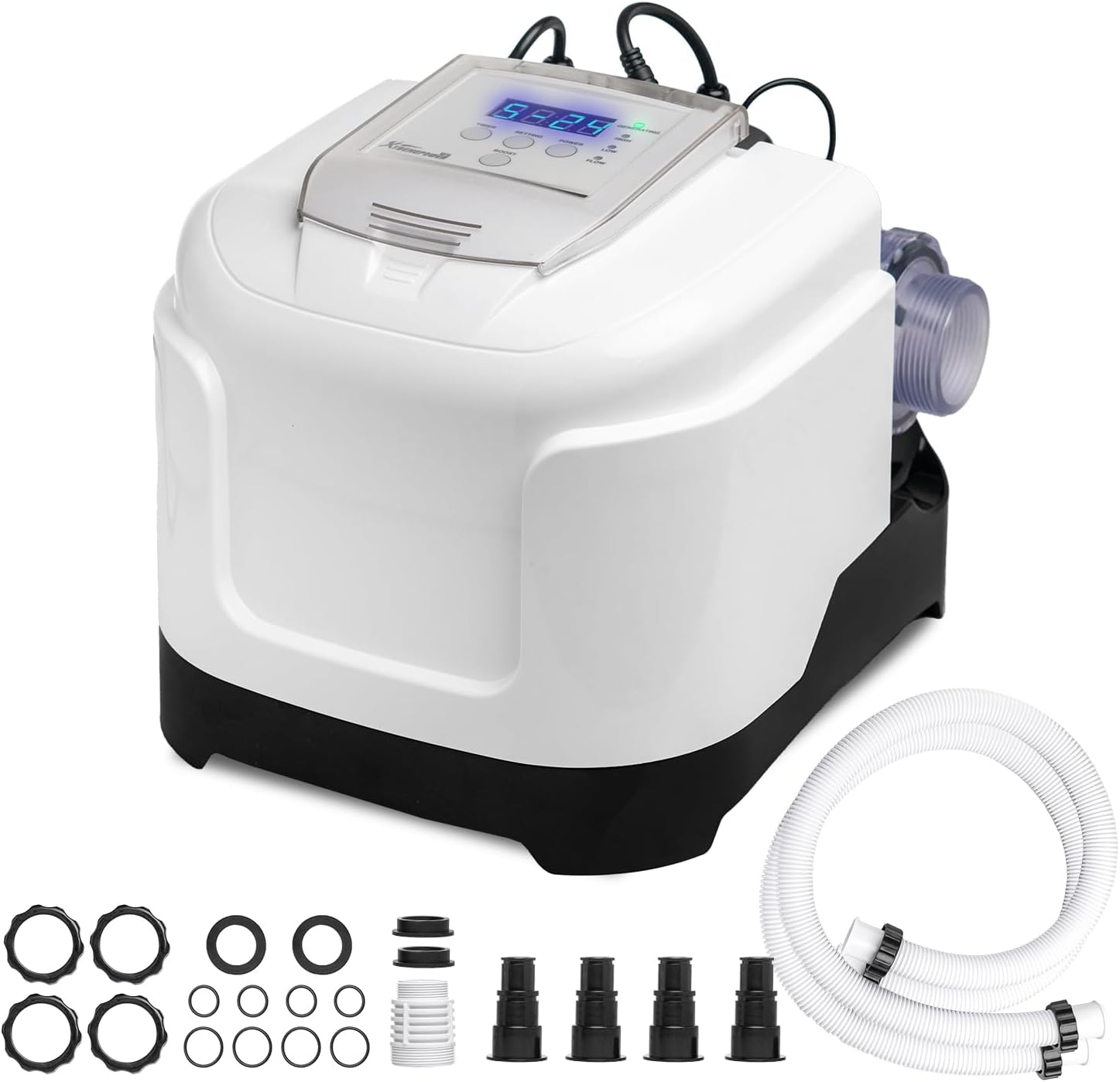 XtremepowerUS Above Ground Pool Salt Water System, Saltwater Chlorinator Built-in Timer for Above Ground Swimming Pool up to 15,000 Gallons with E.C.O. Salt Cell Genertaor