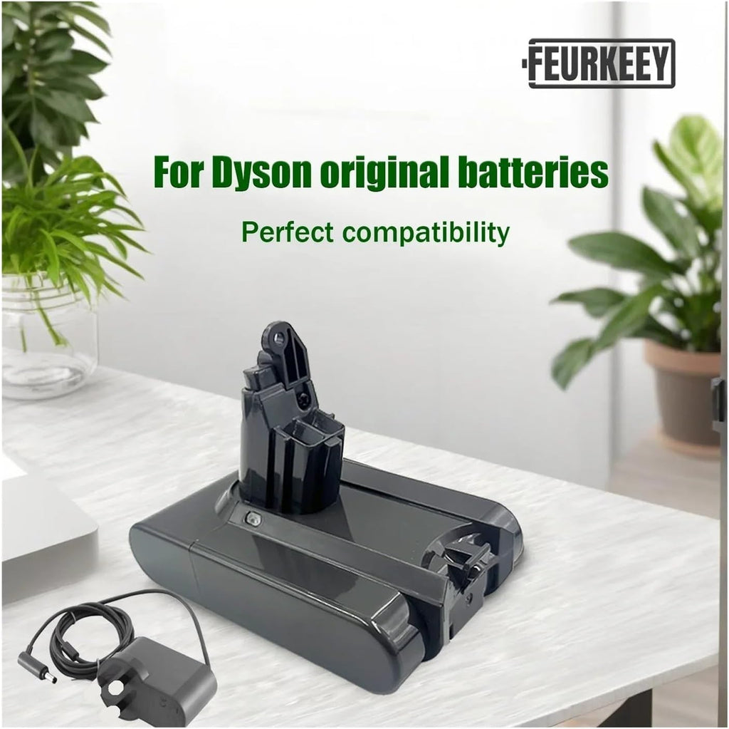 6000/8000/9800/12800mAh Replacement Battery for Cordless Vacuums | Compatible with V6 V7 V8 V10 V11 Vacuum Models(V11 9.8Ah Charger)