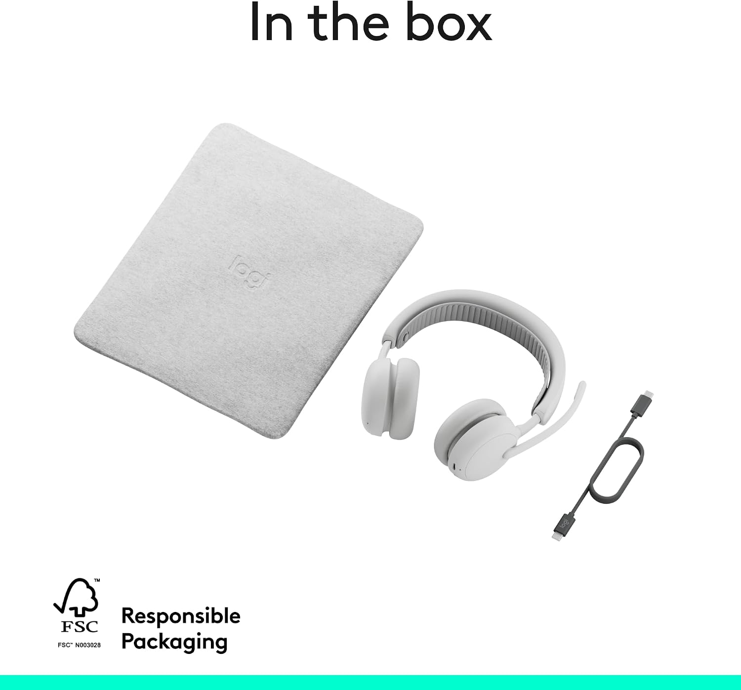 Logitech Zone Wireless 2 ES - Noise-Canceling Wireless Headset with Adaptive Hybrid ANC, Bluetooth - Off-White