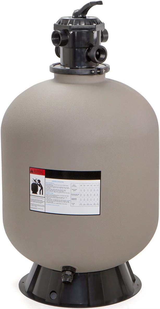 XtremepowerUS 24' Above Inground Swimming Pool Sand Filter System 7-Way Multi-Port Valve Pool Filter up to 29,400 Gallons with Stand