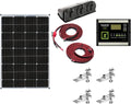 Zamp Solar Legacy Series 115-Watt Roof Mount Solar Panel Kit with Digital Charge Controller. Durable Off-Grid Solar Power for RV Battery Charging - KIT1003