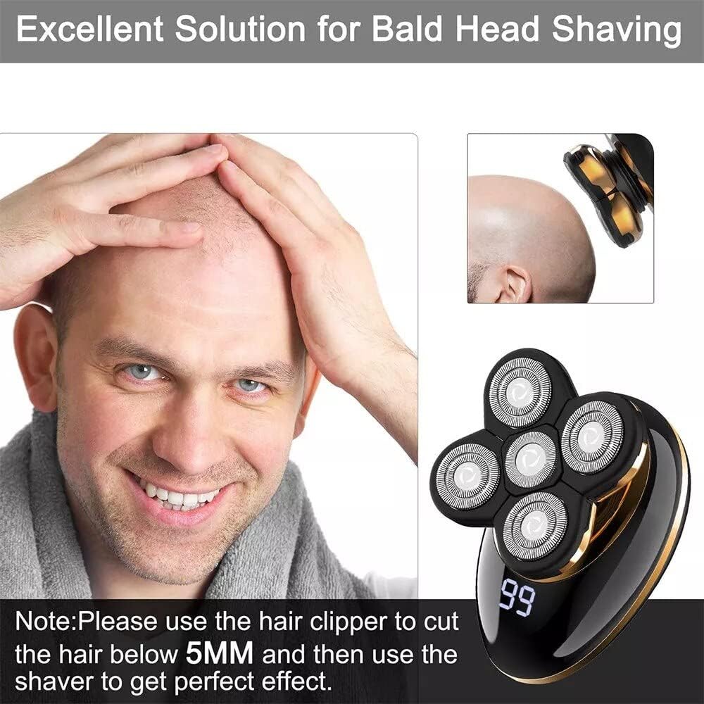 Electric Razor for Men, 5 IN 1 Electric Shaver For Men Beard Hair Trimmer Electric Razor 5D Floating 5-Blade Heads Electric Nose Hair Trimmer Rechargeable