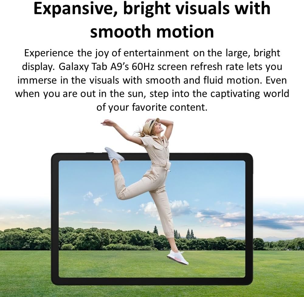 Samsung Galaxy Tab A9 (SM-X110), 64GB 4GB RAM, WiFi Only, Factory Unlocked GSM, Latin Spec (Silver) (Renewed)