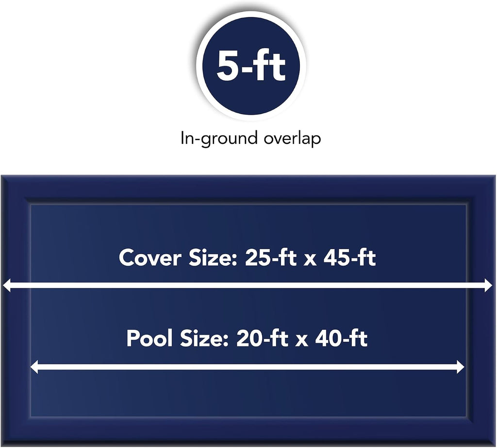 Blue Wave BWC964 Gold 15-Year 20-ft x 40-ft Rectangular In Ground Pool Winter Cover,Royal Blue