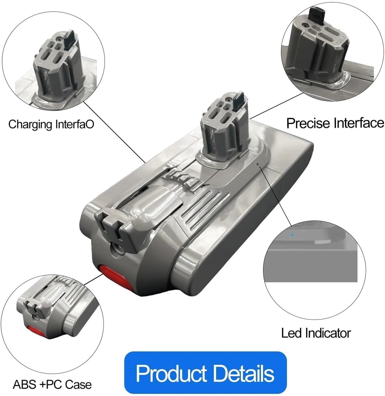 OUTMX 25.2V 25000mAH 6800mAH 8800mAH Replacement Battery Compatible for Dyson V11 Torque Drive/Complete/Fluffy/Animal - High Capacity Vacuum Power Pack(6800mAh)