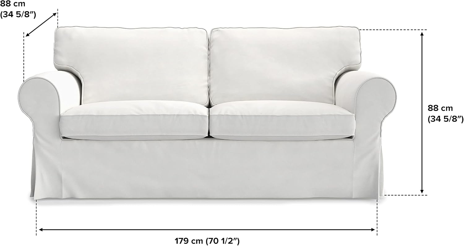 Ektorp Loveseat Cover Replacement for IKEA Ektorp Sofa Cover, Ektorp 2 Seat Sofa Cover, Ektorp Cover Only!(Daily Blue)