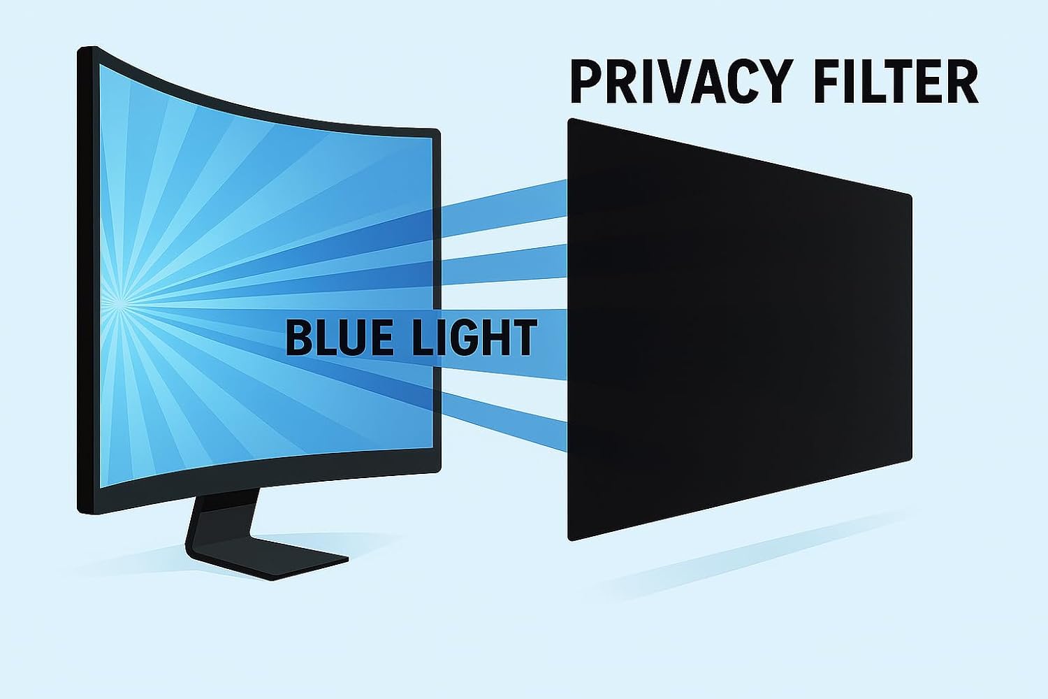 2-Way Privacy Filter – Accessory Only – to fit the Samsung Odyssey G95C 49-inch Curved Gaming Monitor | Includes Installation Kit