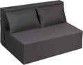 Fvkind Folding Sofa Bed, Foldable Bed Sleeper Chair with Pillow, Convertible Sofa Bed with Washable Cover, Fold Out Couch, Futon Sofa Bed for Living Room, Dorm, Guest Room, Standard Size, Dark Grey