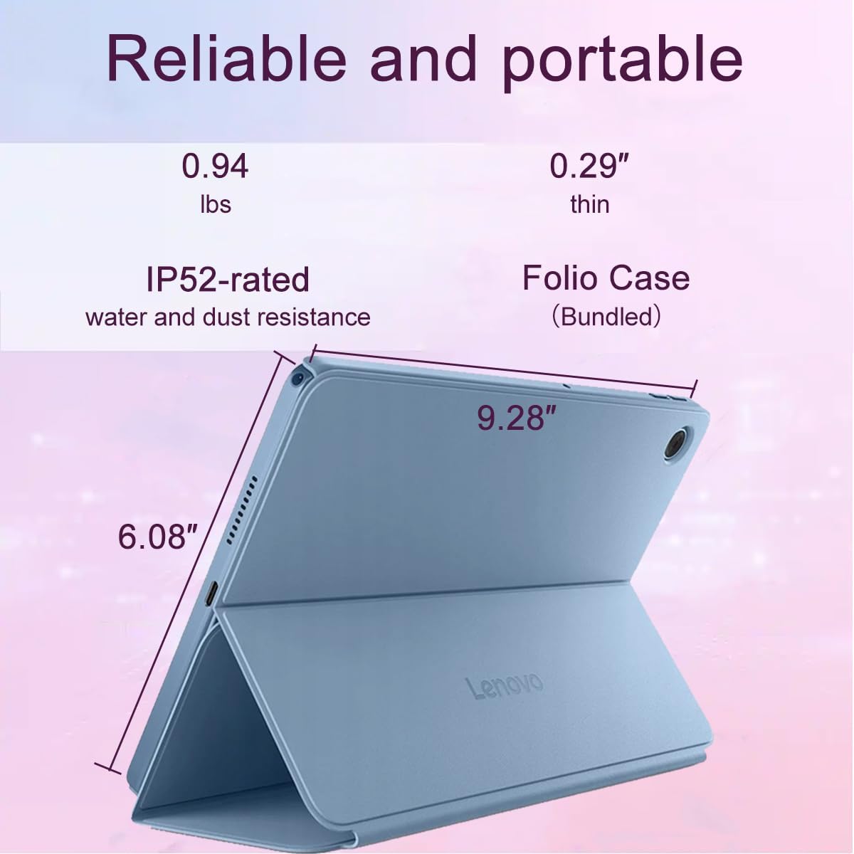 Lenovo Tab M10 10.1' Idea Android Tablet, 192GB Storage (128GB eMMC+64GB SD Card), FHD+ (1920x1200), 8-Core MediaTek, Ultra-Light Design for Kids, Student, Gaming, Long Battery Life, 8MP+5MP Camera