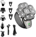 Head Shaver for Men, 6 in 1 Grooming Kit Head Electric Shaver for Men Beard Hair Trimmer Facial Razor Body Bald Shaving Machine Wet Dry Rechargeable