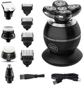 Electric Razor for Men, Whole Body Washing Electric Shaver Facial Grooming Strong Rotary Electric Razor Beard Shaving Machine Bald Usb Rechargeable