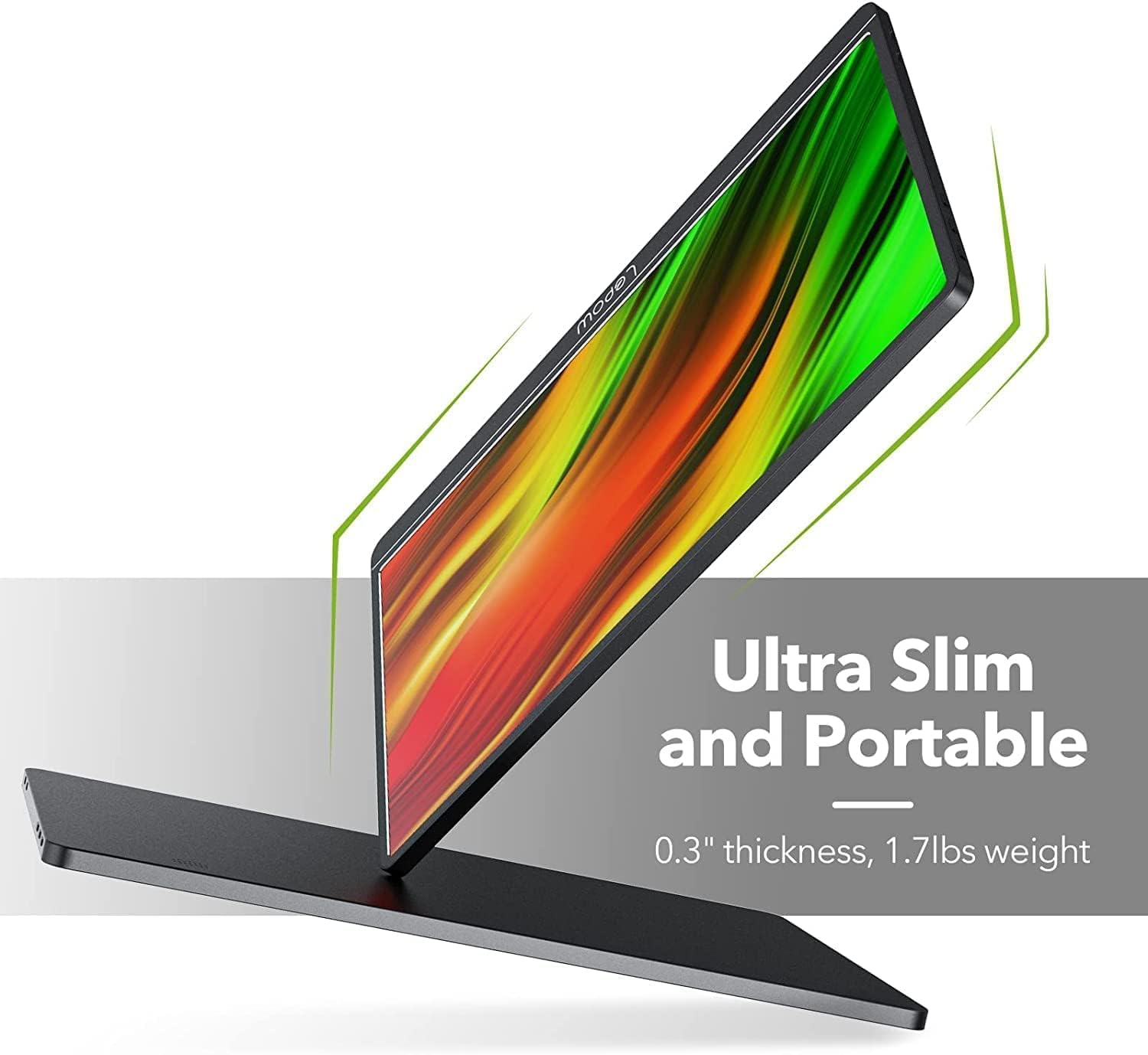 Lepow Portable Monitor 15.6 Inch, FHD 1080P USB-C HDMI Gaming Ultra-Slim IPS Display Eye Care Screen with Speakers, External Monitor for Laptop PC PS4 Xbox Phone w/Smart Cover, Plug & Play Black