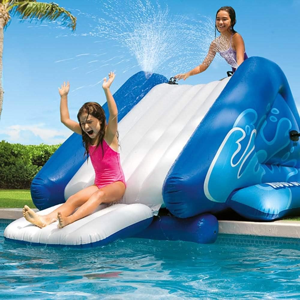 INTEX 3 Pack 58849EP Kool Splash Vinyl Inflatable Play Center Swimming Pool Water Slide with Built in Sprayers for Kids and Adults, Age 6 and Up