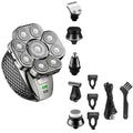 Head Shavers for Bald Men, 6 in 1 Grooming Kits Electric Shaver Facial Body Electric Razor for Men Hair Beard Trimmer Bald Head Shaving Machine Rechargeable