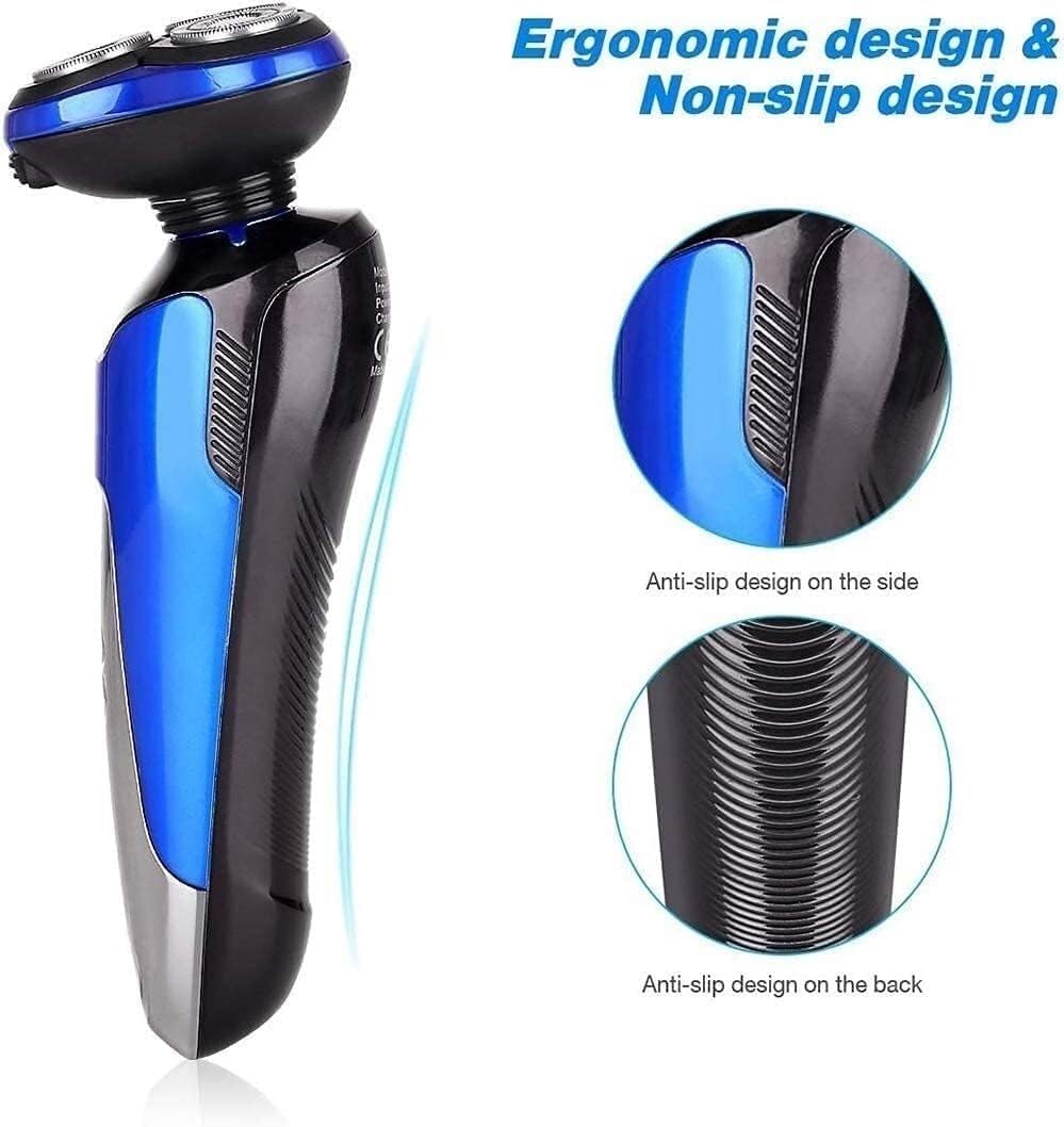 Electric Shaver for Men Rechargeable Rotary Razors Beard Trimmer Face Shavers 100% Waterproof IPX6