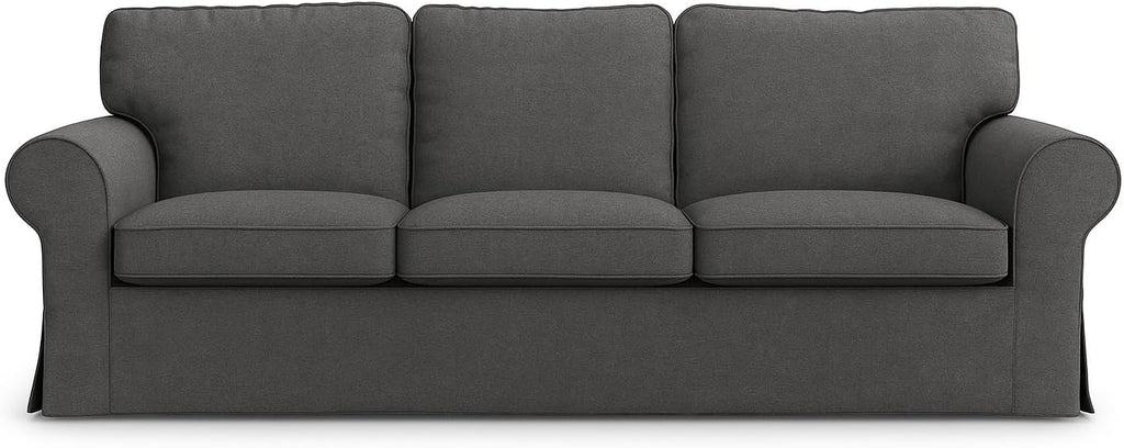 Ektorp Sofa Cover 3 Seat Replacement for IKEA Ektorp Sofa Cover, Ektorp Couch Cover, Ektorp Cover Only!(Daily Dark Grey)