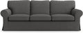 Ektorp Sofa Cover 3 Seat Replacement for IKEA Ektorp Sofa Cover, Ektorp Couch Cover, Ektorp Cover Only!(Daily Dark Grey)
