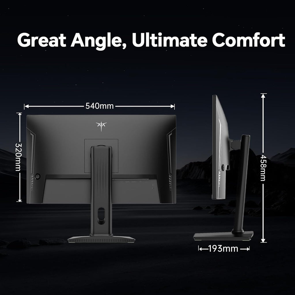 KTC 24 inch Gaming Monitor QHD 180Hz, Fast IPS 1440p Computer Monitor, Up to 185Hz, 1ms, G-Sync/FreeSync, HDR400, Height Adjustable, 2 x HDMI, 1 x DP H24T7 (Renewed)