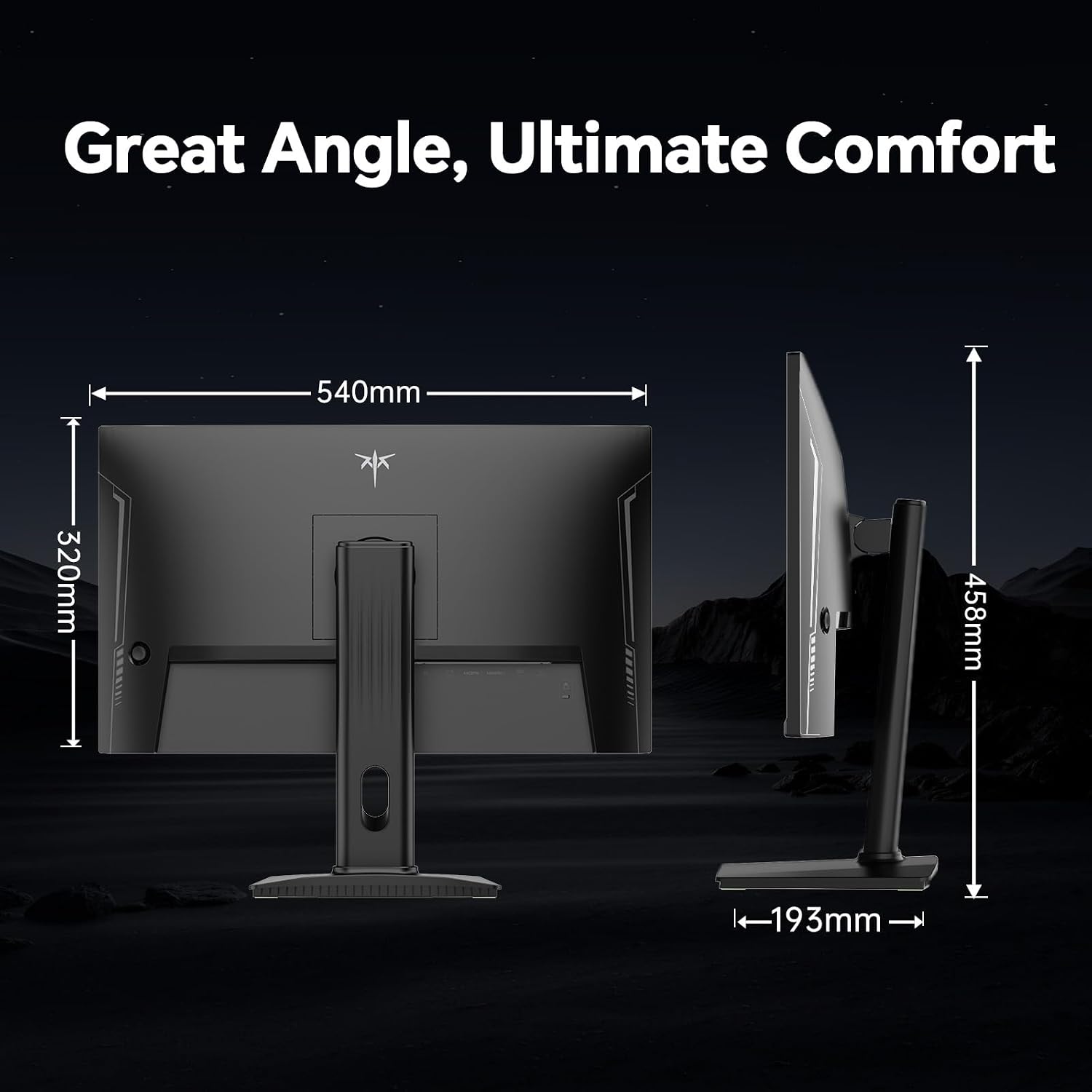KTC 24 inch Gaming Monitor QHD 180Hz, Fast IPS 1440p Computer Monitor, Up to 185Hz, 1ms, G-Sync/FreeSync, HDR400, Height Adjustable, 2 x HDMI, 1 x DP H24T7 (Renewed)