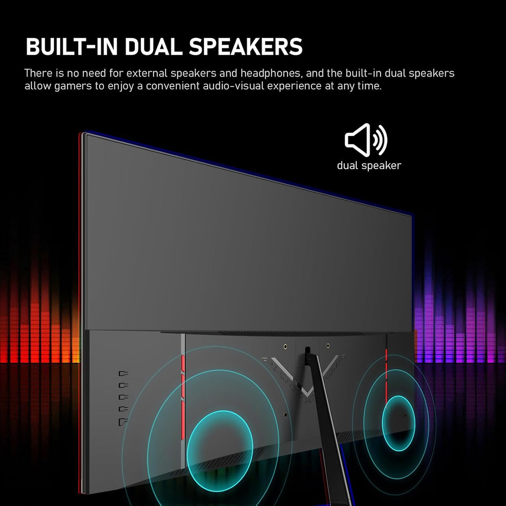 Gawfolk 32-inch 4K Ultra HD Computer Monitor, 144Hz Gaming Screen, 1ms, Adaptive Sync, 100% sRGB, 178° Wide Viewing Angle, HDMI 2.1, DisplayPort, Compatible with 100 * 100MM Wall Mount-Black