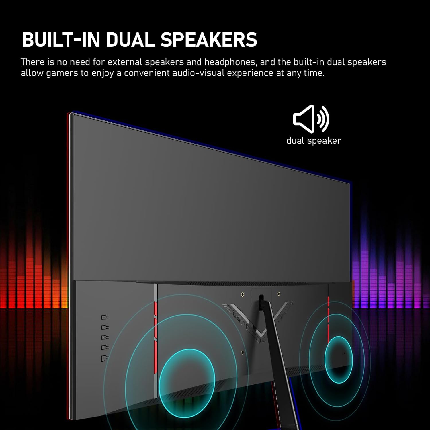 Gawfolk 32-inch 4K Ultra HD Computer Monitor, 144Hz Gaming Screen, 1ms, Adaptive Sync, 100% sRGB, 178° Wide Viewing Angle, HDMI 2.1, DisplayPort, Compatible with 100 * 100MM Wall Mount-Black