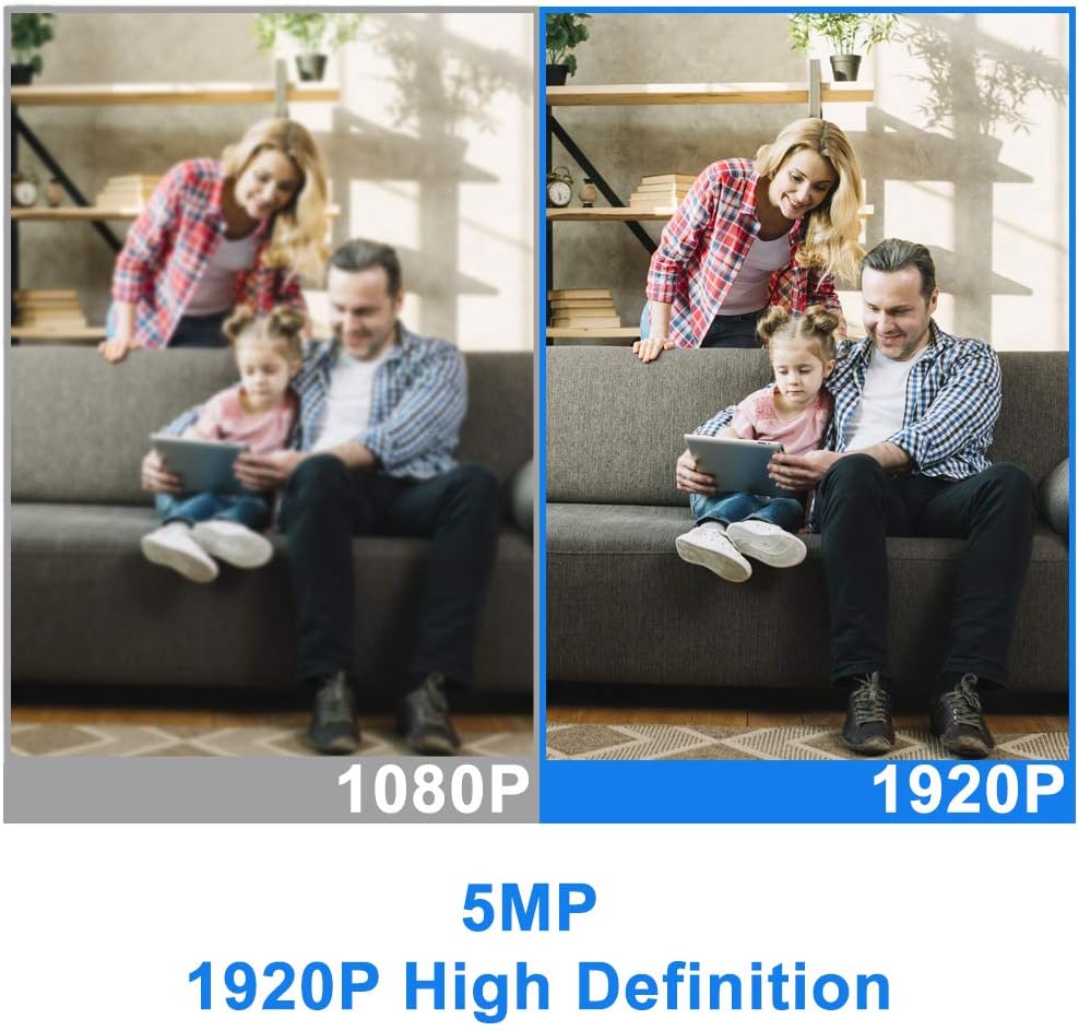GW Security 16 Channel Two-Way Audio Full-Time Color Night Vision Surveillance Security Camera System with 16 Super HD 5MP 30FPS Real-Time Outdoor PoE Security AI Face Recognition Turret Cameras