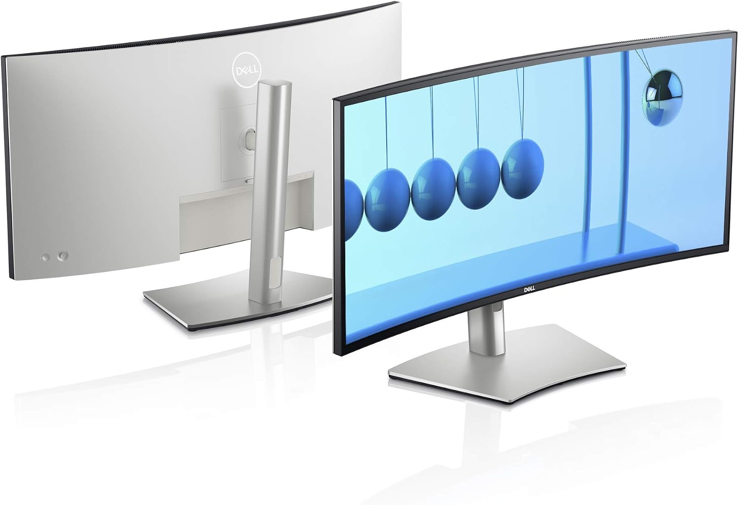 Dell U3421WE UltraSharp Curved Monitor, 34.14 Inch Ultrawide Monitor WQHD (3440 x 1440p at 60Hz), in-Plane Switching Technology, 100mmx100mm VESA Mounting Support, Platinum Silver
