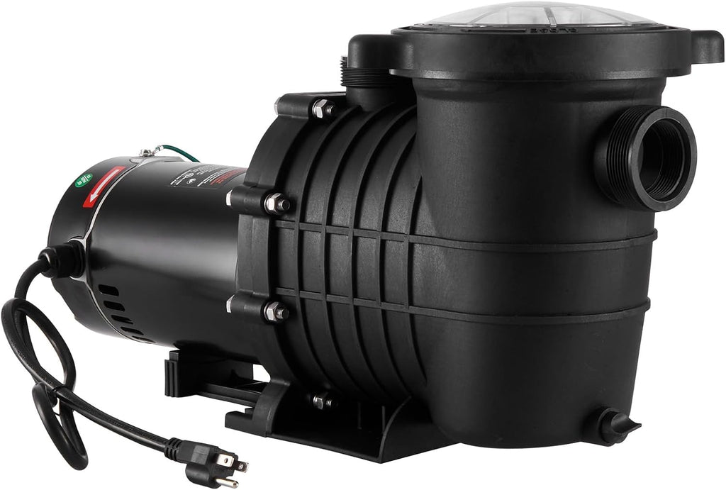 VEVOR Above Ground Pool Pump, 1HP, 80 GPM Max. Flow Single Speed Swimming Pool Pump, 110V/240V 3450RPM 34.4ft Max. Head Pool Pump with Filter Basket for Above Ground Pools, Hot Tubs, or Spas