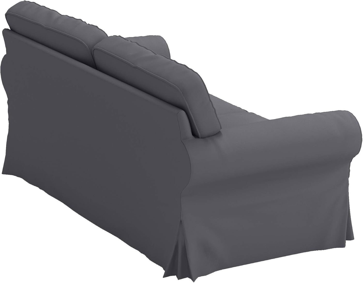 Sofa Covers Compatible with IKEA Ektorp 3 Seat Sofa Slipcovers (Polyester Flax Dark Gray, Ektorp Loveseat)