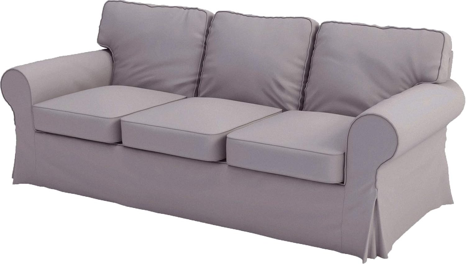 Sofa Covers Compatible with IKEA Ektorp 3 Seat Sofa Slipcovers (Polyester Flax Light Gray, Ektorp Sofa)