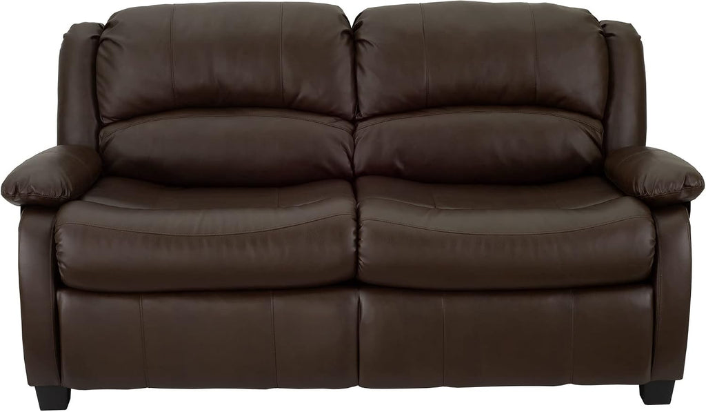 RecPro Charles Collection | 65' RV Hide A Bed Loveseat | Memory Foam Mattress | Pull Out Couch | RV Furniture | Chestnut