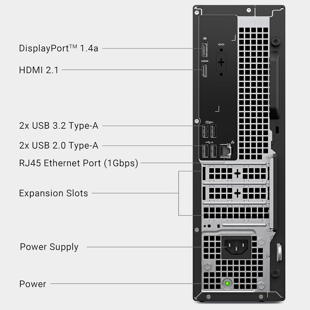 Dell 2025 ECS1250 Business Desktop - Intel Ultra 5-225(10Core, 10Threads), Ultra-Quiet Design, 16GB DDR5 RAM, 512GB PCIe SSD + 512GB Portable SSD, SD-Card Reader, Dual 4K Monitor Support, Windows11