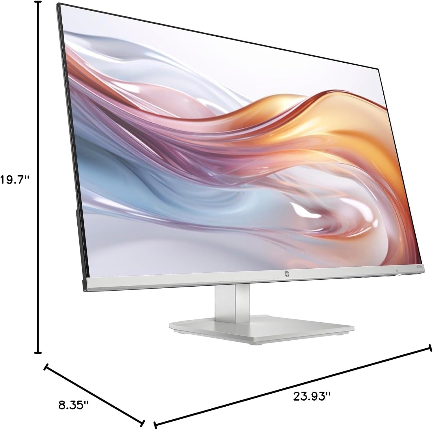 HP 27' (Replaces M27h) 100Hz IPS FHD 99% sRGB Display Monitor, Adjustable Height & Tilt, Flicker Free, Anti-Glare, Low-Blue Light Filter, Eye Ease, Black/Silver w/DKZ Hub USB Port Expander (2 Pack)