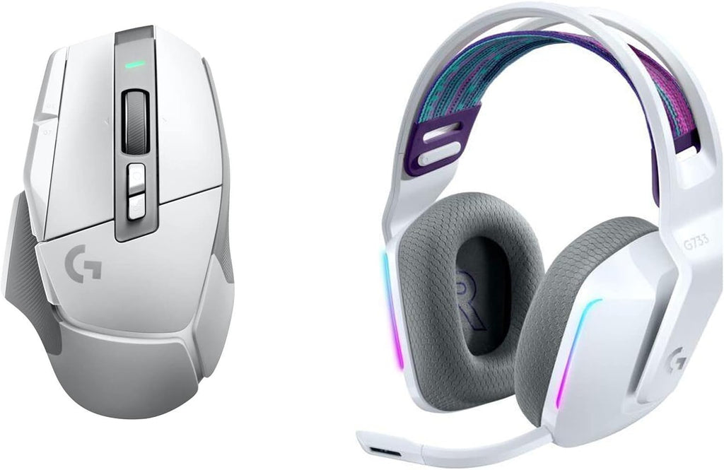 Logitech G502 X Lightspeed Wireless Gaming Mouse + G733 Lightspeed Wireless Gaming Headset - White