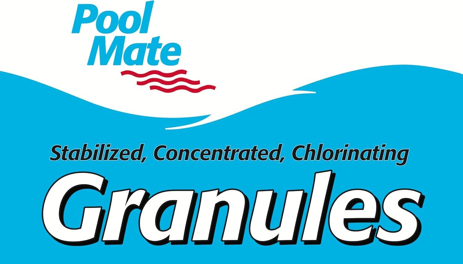 Pool Mate 16-Pounds Premium Pool Chlorine Granules, Concentrated Chlorinating Granules, Made in USA