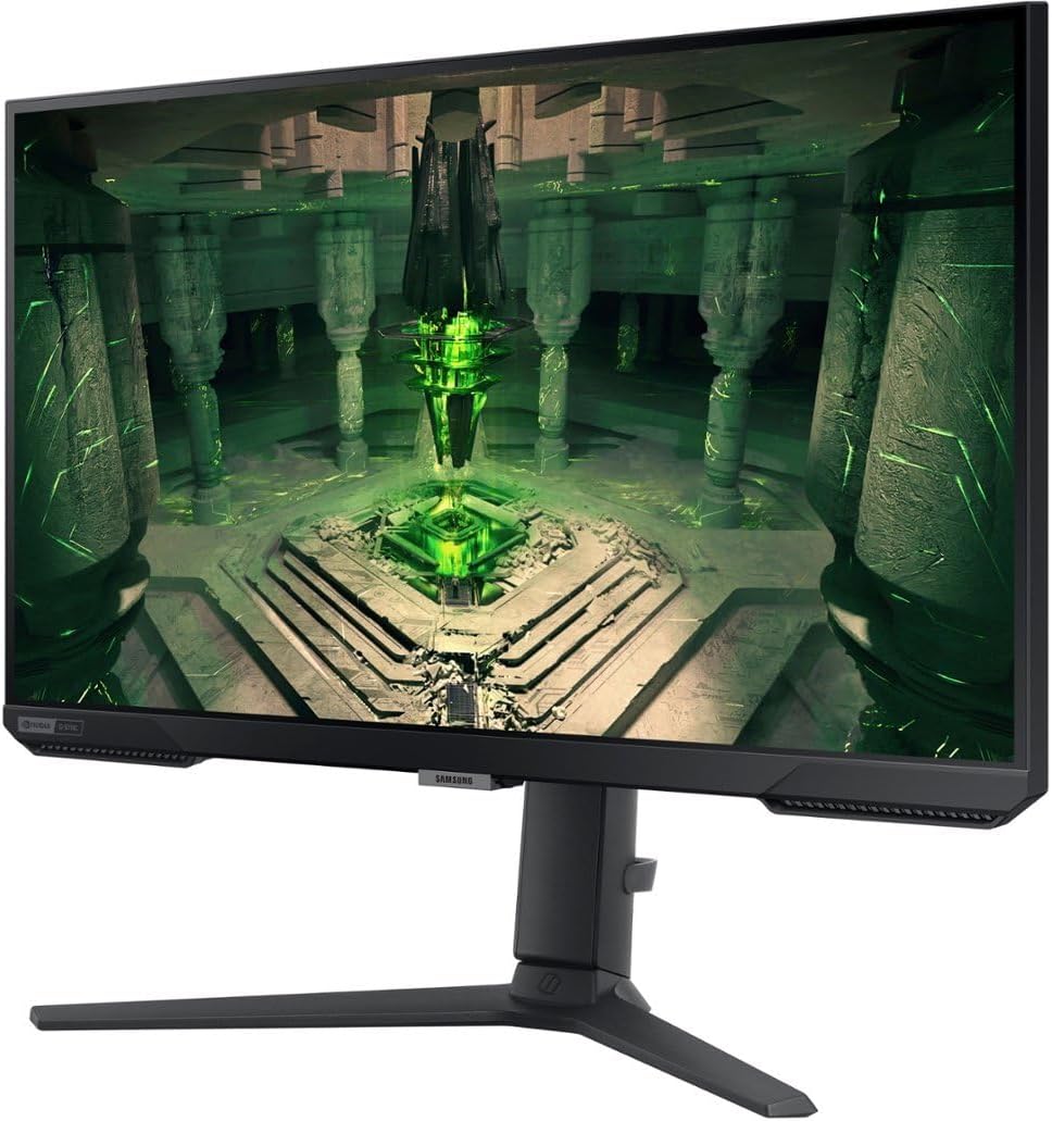 Samsung 27' Odyssey G4 Series FHD Gaming Monitor, 240Hz, 1ms, HDR 10, G-Sync Compatible, AMD FreeSync Premium, Ultrawide Game View, HDMI, Black, with GSF HDMI Cable