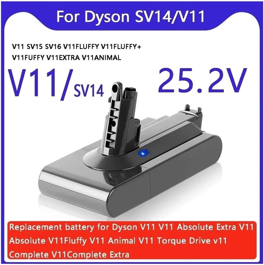 OUTMX 25.2V 12800mAh Compatible for Dyson Battery V11 SV14 Absolute V11 Animal Vacuum Cleaner Rechargeable Batteries(12800mAh)