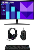 Samsung LS27D396GANXZA S39GD FHD 100Hz Curved 27' Monitor with G733 Headset, G515 Keyboard, and G502 Mouse (2025)